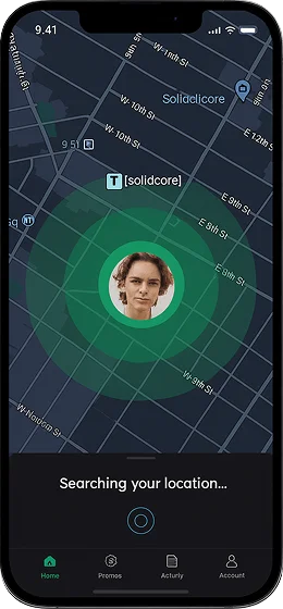 Mockup tridimensional do aplicativo Translaiber Driver em smartphone mostrando rotas de fretamento de logística em tempo real